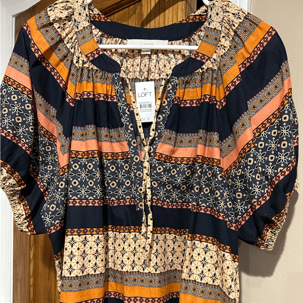 Loft tie front top.